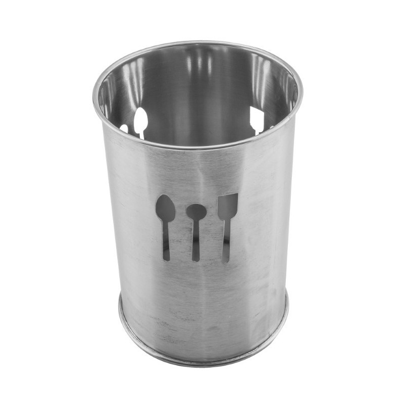 Suport pentru uscarea tacâmurilor și organizarea ustensilelor de bucătărie cilindric cu baza perforată pentru scurgere eficientă