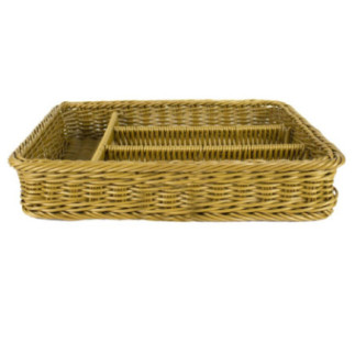 sertar compartimentat din rachiță pentru depozitat și organizat tacâmuri de masă