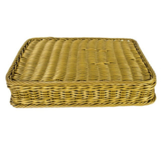 sertar dreptunghiular pentru tacâmuri din rachiță împletită întors cu susul în jos