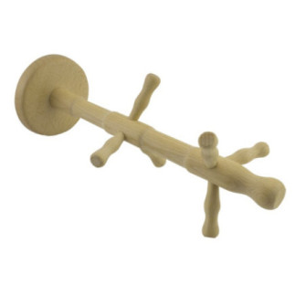 Suport pentru căni, vertical din lemn cu 6 brațe, potrivit pentru organizarea depozitarea și uscarea ceștilor de cafea sau ceai