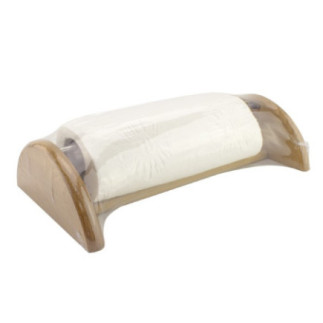 suport din lemn de perete cu rolă de hârtie în ambalaj din pungă transparentă