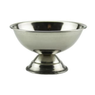 cupă din inox pentru servit înghețată cu picior