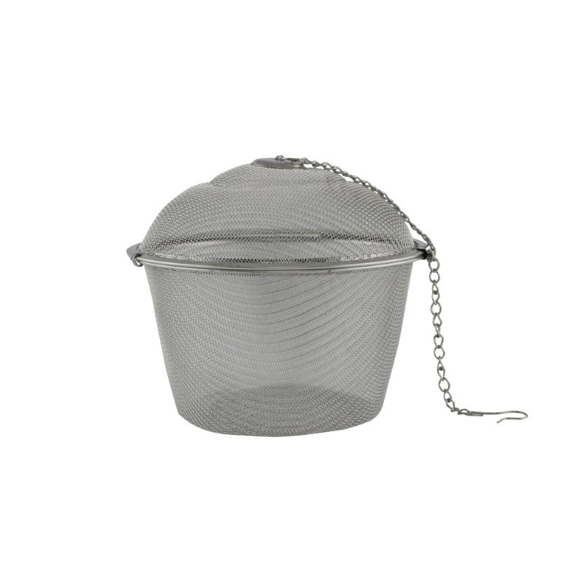 Infuzor condimente și ierburi aromate, cu sită fină, capac și lanț de prindere, ideal pentru gătit și infuzat piper în supă