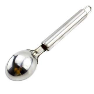 Lingură pentru servirea înghețatei, inox, rezistentă și ușor de folosit potrivită pentru gelato, sorbet și alte deserturi reci