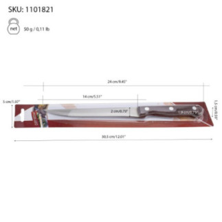 cuțit de dezosat cu mâner din lemn și specificații despre ambalaj și dimensiuni