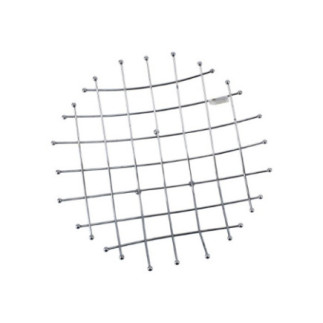 Fructieră metalică tip grilaj din oțel inoxidabil cu un design modern perfectă pentru mese festive sau uz zilnic