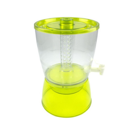 Dozator băuturi din plastic, verde, cu robinet și rezervor, pentru servit limonadă, sucuri și cocktailuri la petreceri, 6 L