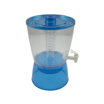 Dozator băuturi din plastic, albastru, cu robinet și rezervor, pentru servit limonadă, sucuri și cocktailuri la petreceri, 6 L