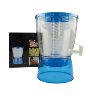 dozator pentru sucuri cu rezervor mare cu robinet și bază stabilă din plastic albastru