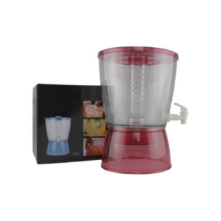 dozator de lichide cu robinet în fața ambalajului cutie de carton colorată