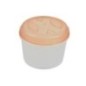 Caserolă pentru alimente, rotundă, cu capac bine fixat, pentru depozitat și transport, compatibil microunde și congelator, 0.5L cutie de condimente rotundă din plastic cu capac portocaliu