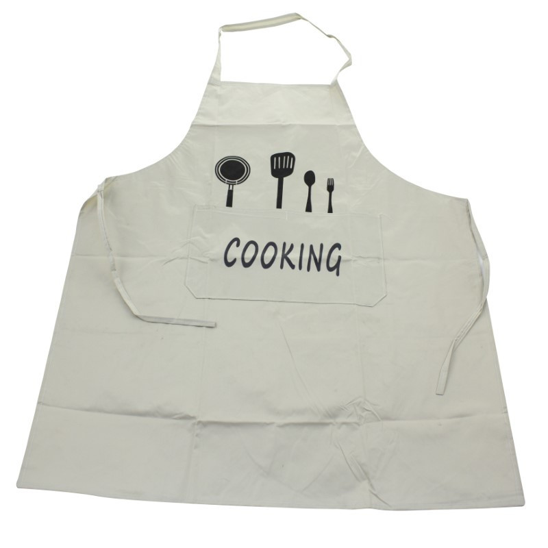 Șorț de bucătărie pentru gătit, protecție împotriva petelor și a stropilor de ulei, mărime universală, unisex, crem