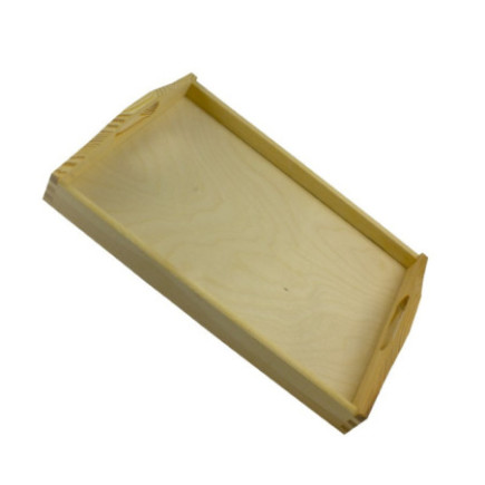 Tavă din lemn cu mânere si bordură, perfectă pentru servit mic dejun la pat, ceai, cafea, 30X40 cm