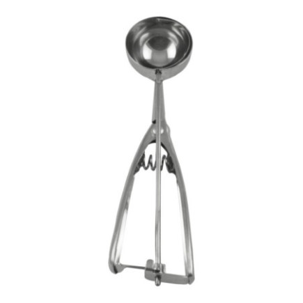 lingură specială din inox pentru cupe de înghețată cu mâner cu arc