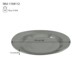 farfurie din inox rotundă cu informații despre dimensiuni
