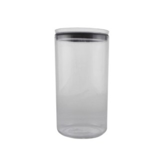 cutie cilindrică din plastic transparent înaltă cu capac pentru paste sau orez