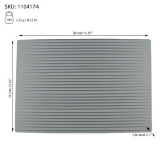 Suport de uscat vase din elastomer, ideal pentru scurgere și uscare rapidă, protecție pentru blat și drenaj eficient, 39x31 cm