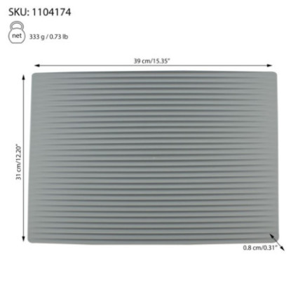 Suport de uscat vase din elastomer, ideal pentru scurgere și uscare rapidă, protecție pentru blat și drenaj eficient, 39x31 cm