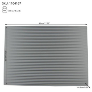 Suport de uscat vase din elastomer, ideal pentru scurgere și uscare rapidă, protecție pentru blat și drenaj eficient, 45x39 cm