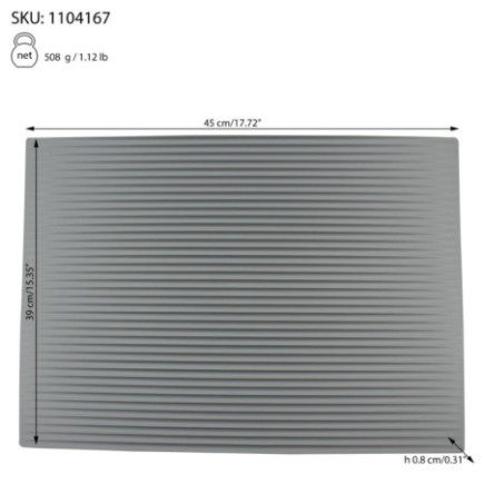 Suport de uscat vase din elastomer, ideal pentru scurgere și uscare rapidă, protecție pentru blat și drenaj eficient, 45x39 cm