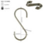 cârlig din inox în formă de S cu informații despre dimensiuni și greutate pentru agățat carnea