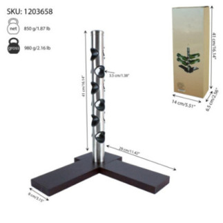 organizator vertical pentru 6 sticle de vin cu informații despre ambalaj și dimensiuni