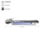 set de 6 lingurițe inox cu coadă lungă și informații despre dimensiuni și greutate