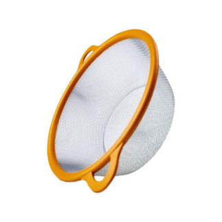strecurătoare de bucătărie cu plasă măruntă și bordură din plastic cu două mânere