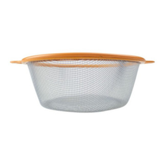 Strecurătoare rotundă cu plasă fină și două mânere, ideală pentru spălarea și scurgerea alimentelor