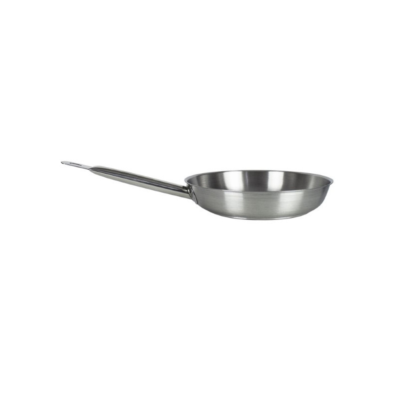 Tigaie profesională din inox premium, bază solidă cu inductie pentru încălzire rapidă si distribuție uniformă a căldurii, 24 cm