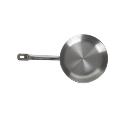 Tigaie profesională din inox premium, bază solidă cu inductie pentru încălzire rapidă si distribuție uniformă a căldurii, 24 cm