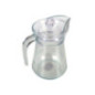 carafă din sticlă transparentă cu cioc de scurgere capac și mâner