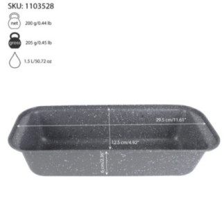 tava copt cozonac cu informatii despre dimensiuni capacitate si greutate