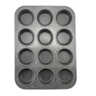 tavă dreptunghiulară cu aspect granit pentru copt prăjituri cu 12 compartimente