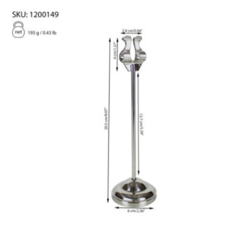 suport pentru afișare meniuri sau numere de masă cu specificații despre dimensiuni