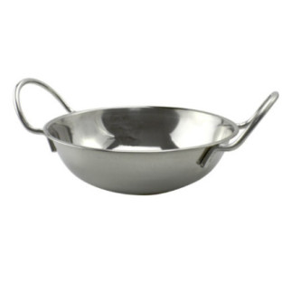 coșuleț din inox cu două mânere pentru aperitive sau gustări