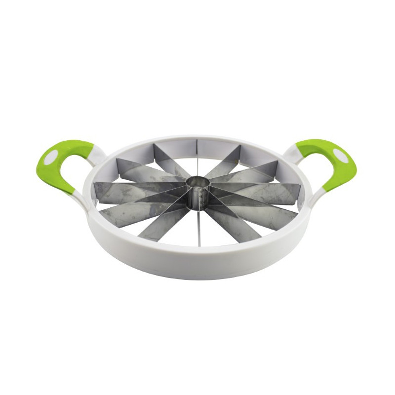 Feliator manual pentru pepeni, ananas, torturi sau prăjituri, obține rapid și comod 12 porții egale și uniforme, diametru 27 cm