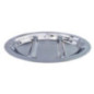 platou oval divizat din inox pentru servit gustări