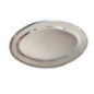 platou oval din inox cu bordură ușor ridicată