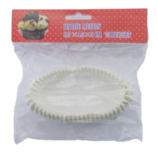 set de hârtii ovale de copt în ambalaj pungă transparentă cu etichetă de carton