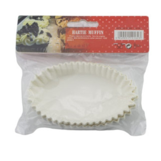 set fe 75 de hârtii ondulate albe pentru copt prăjituri în ambalaj