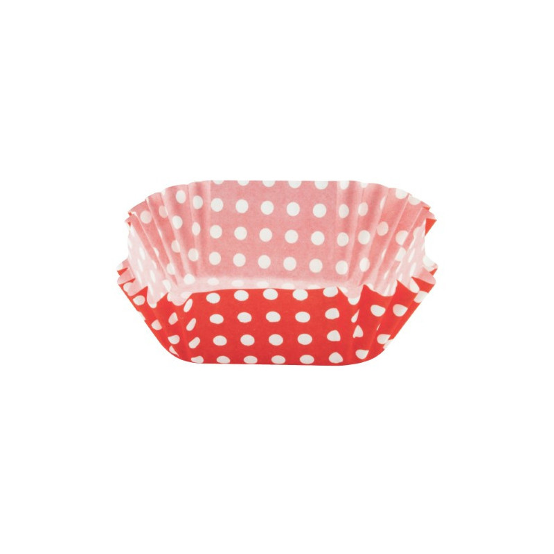 Set de hârtii pentru copt brioșe, dreptunghiulare din hârtie specială colorată, 6x4.5x3 cm, rezistente la căldură, 75 buc