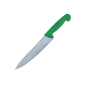 cuțit de bucătărie din inox cu mâner verde pentru fructe și legume conform HACCP