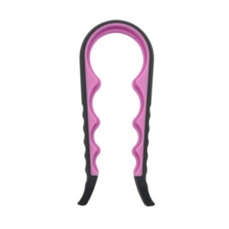 desfăcător pentru 4 mărimi diferite de capace de borcane din plastic roz cu negru