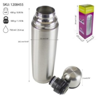 termos din inox cu informații despre ambalaj capacitate greutate și dimensiuni
