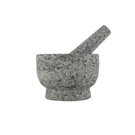 mojar din granit rotund cu pistil pentru zdrobit condimente