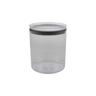 cutie pentru alimente cilindrică din plastic transparent cu capac