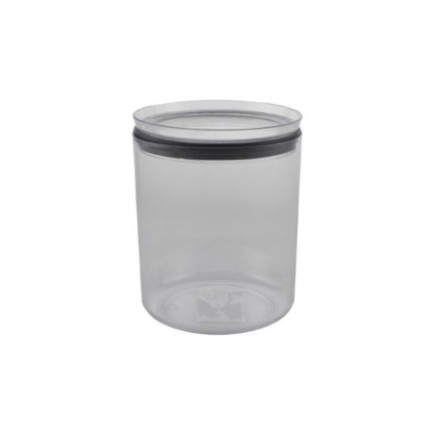 cutie pentru alimente cilindrică din plastic transparent cu capac
