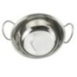 coș rotund din inox cu două mânere pentru servit pâine