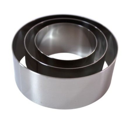 Set forme rotunde din inox, 3 mărimi, esențialele pentru un plating profesional și aranjarea garniturilor în farfurii, 3 buc 